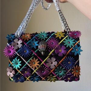 Kurt Geiger London mini Kensington leather flowers bag